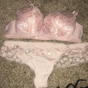Pink Lace Bra and Matching Panties!